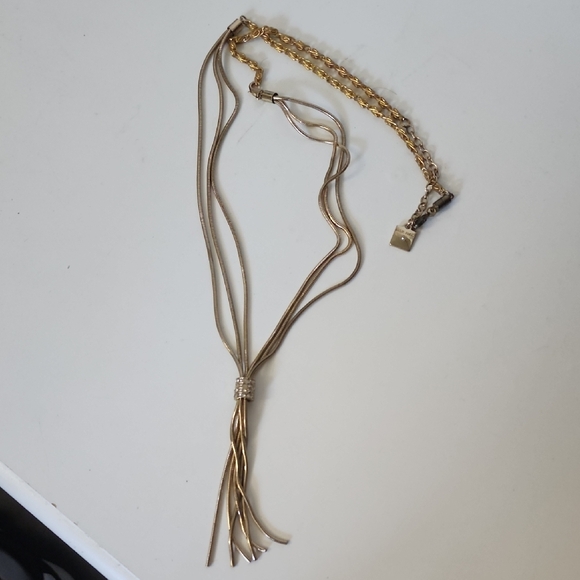 SOLD Gold Tassel Necklace - Picture 3 of 3